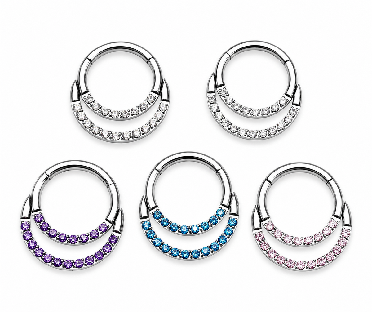 double septum daith clicker titanium 16g 