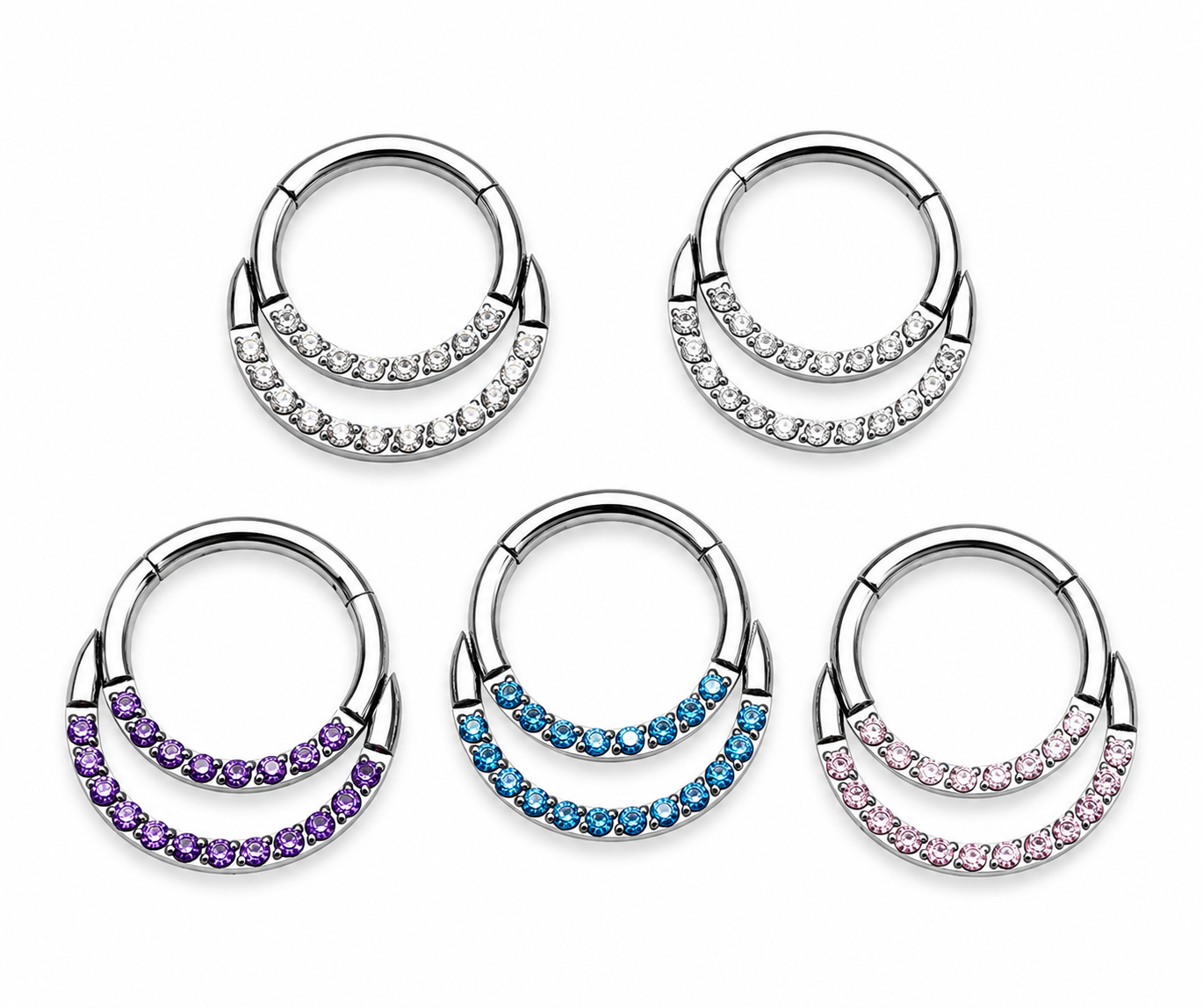 double septum daith clicker titanium 16g 