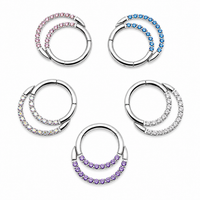 double septum daith clicker titanium 16g 