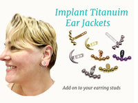 Titanium Ear Jackets sold in pairs