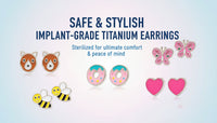 Implant Titanium Cute Sterilized Earrings 20g