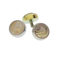 Internally Threaded 4mm Rutilated Quartz 0.9/1.2mm