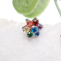 Internally Threaded Multi CZ Flower (1.2mm)