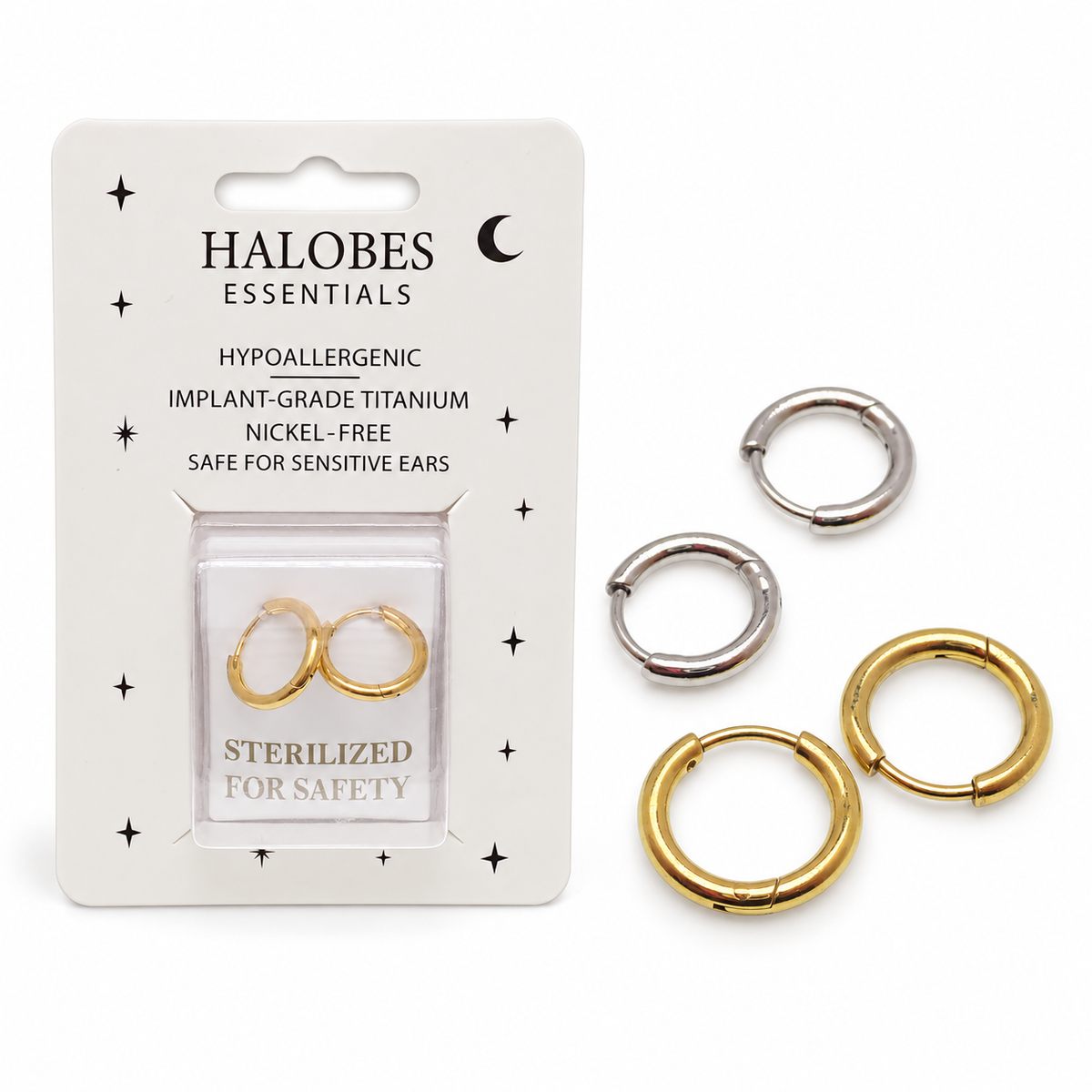 Sterilized Titanium Earrings • Implant-Grade Chunky Hoop Earrings