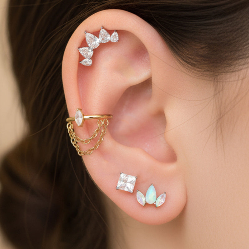 Gold Helix Chain Clicker – Implant-Grade Titanium