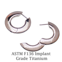 Implant Titanium Silhouette Hoops 20g ,10mm, Sold in Pairs