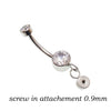 14g Titanium  Belly Ring add your own design