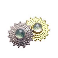 Moss Agate internally Threaded Mandala  0.9mm thread - magpie body jewelry