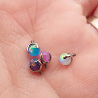 Internally Threaded 4mm Jelly Opal Ball  1.2mm