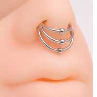 Implant Titanium 3 tier Fan Stack Hinged Clicker · 16g 10mm