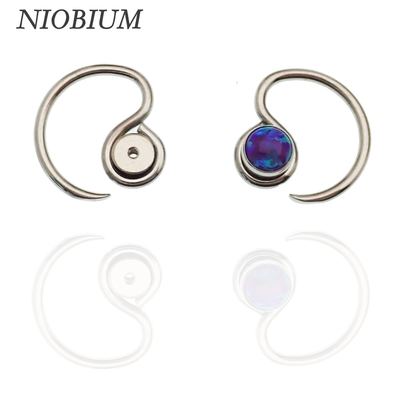 Niobium Daith Piercing 16g thread disc – magpie body jewelry