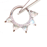 Moon Stone Titanium Clicker 16g-8mm