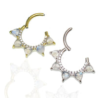 Moon Stone Titanium Clicker 16g-8mm