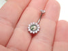 Moss Agate Belly Ring 14g -10mm