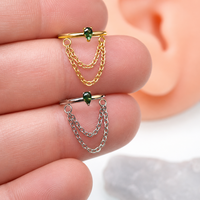moss agate clicker conch body jewelry piercings