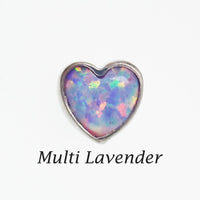 Opal heart 1.2mm thread attachment