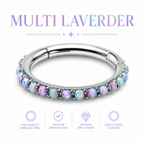 18g Titanium Hinged clicker fire opals