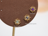 PVD titanium internally threaded natural stone tops 0.9mm thread