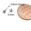 Internally Threaded Titanium Nautical Star 0.9mm /1.2mm