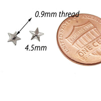 Internally Threaded Titanium Nautical Star 0.9mm /1.2mm