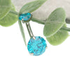 Internally Threaded CZ  Navel Curve  Aqua