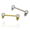 Threadless Complete Nipple Barbell 14g/14mm