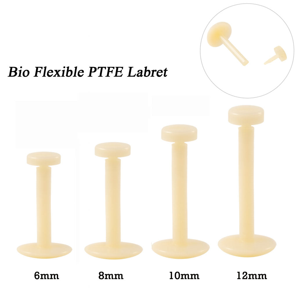 Bio flex Skin color assorted flatbacks pack of 25 -16g - magpie body jewelry