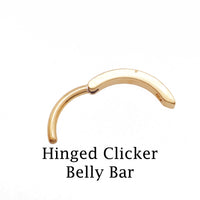 PVD Gold Titanium Belly Clicker 14g
