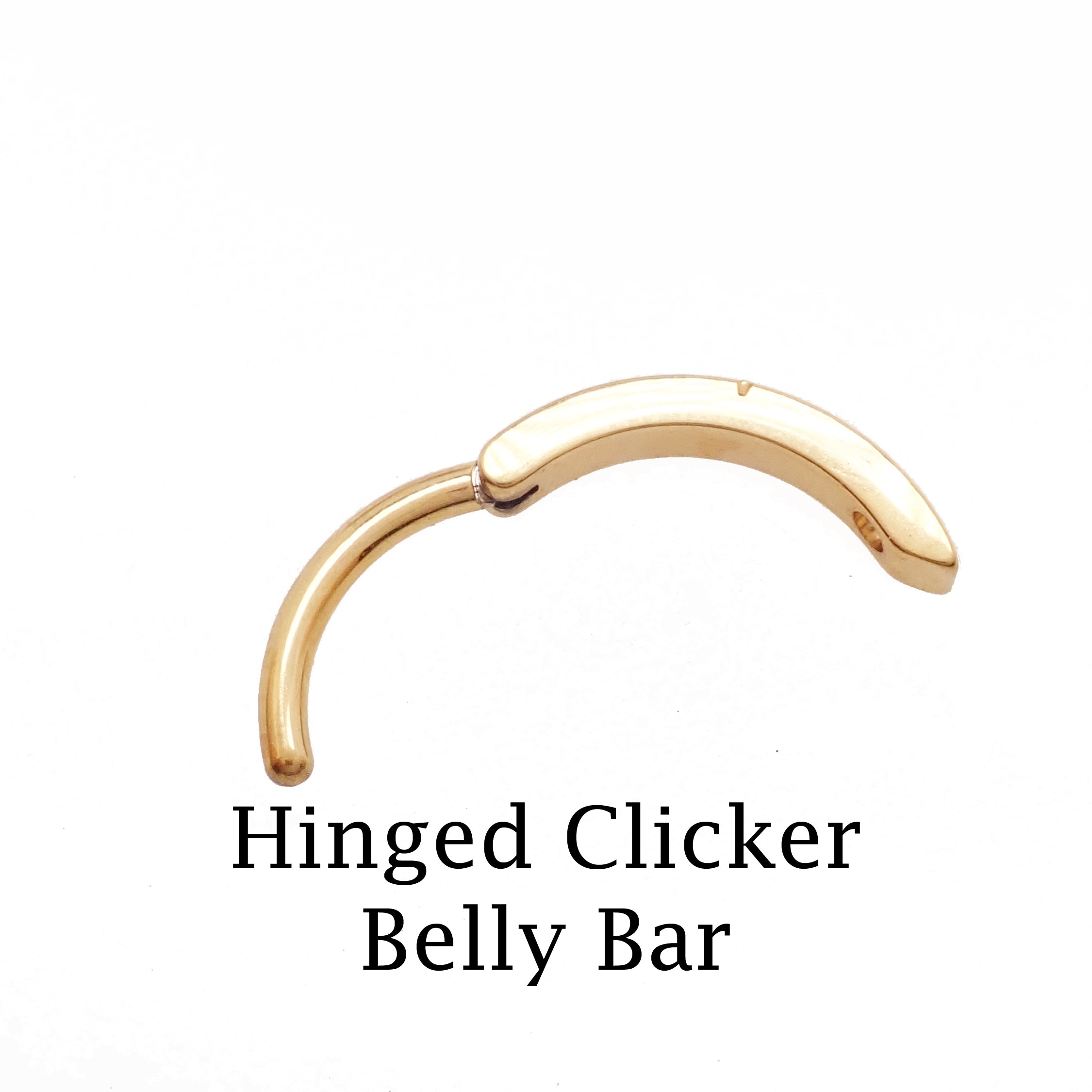 PVD Gold Titanium Belly Clicker 14g