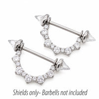 Titanium Nipple Shields add to Barbell PAIR