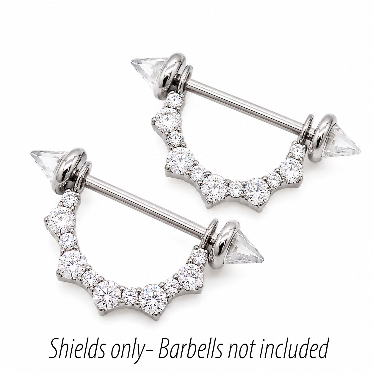 Titanium Nipple Shields add to Barbell PAIR