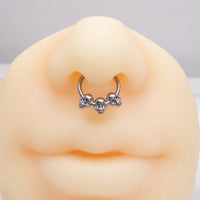 Implant Titanium Skull Hinged Clicker 16g, Daith, Septum, Helix