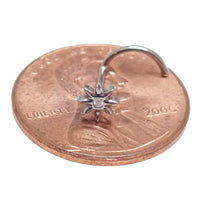 Implant Titanium flower Nose Stud Curl 20g