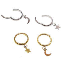 18g Moon or Star 10mm Clicker
