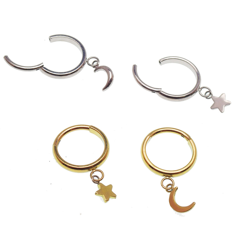 18g Moon or Star 10mm Clicker