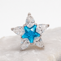 CZ Star Dermal Top, 14g (1.2mm thread)