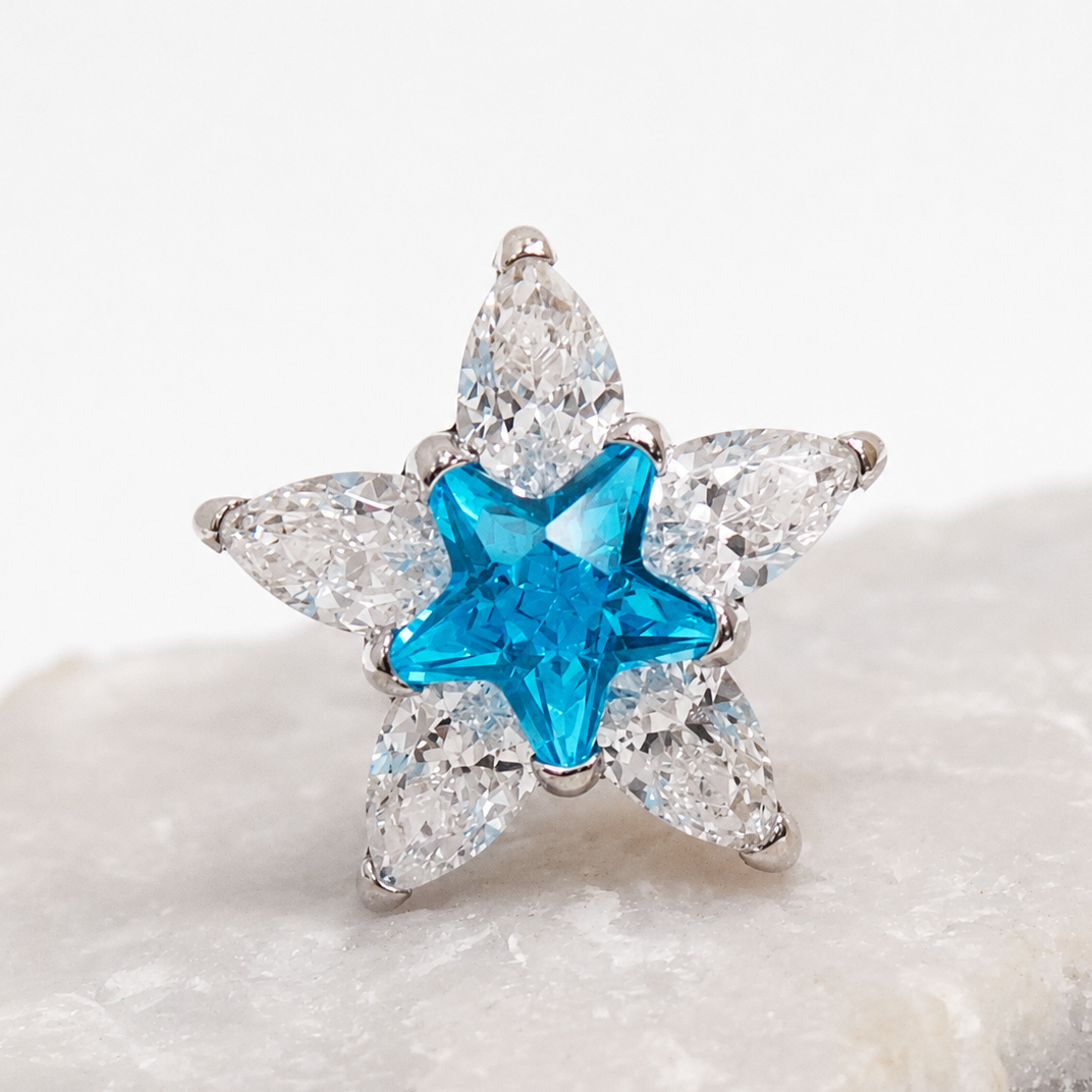 CZ Star Dermal Top, 14g (1.2mm thread)