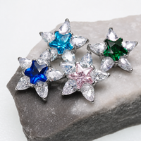CZ Star Dermal Top, 14g (1.2mm thread)