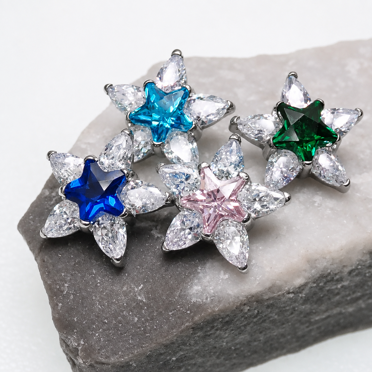 CZ Star Dermal Top, 14g (1.2mm thread)