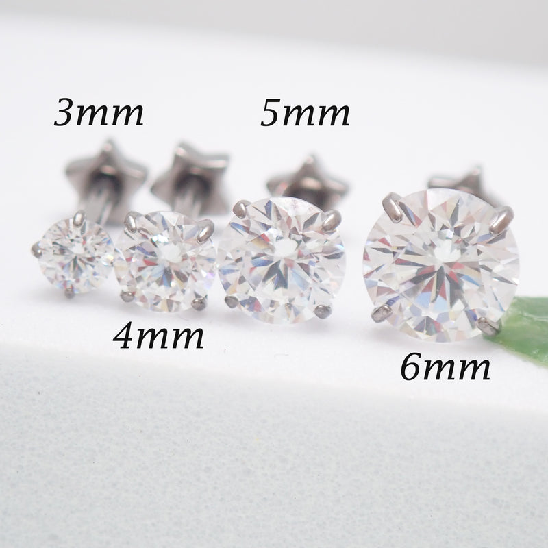 16g CZ with Star 4 pack External Thread – magpie body jewelry