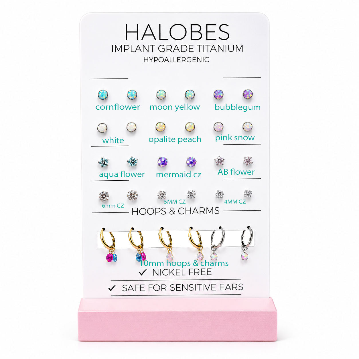 Implant Titanium Earrings Starter Display Sugarplum Collection