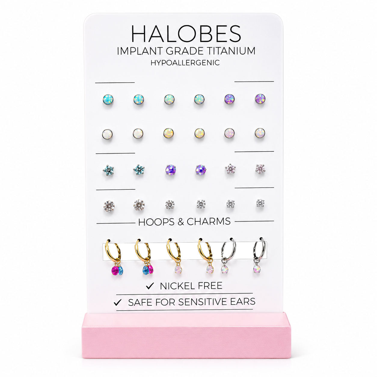 Implant Titanium Earrings Starter Display Sugarplum Collection