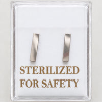 Sterilized Titanium Earrings • Implant-Grade T Bar Minimalist Stud Earrings