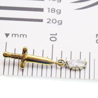 Dagger CZ Internally Threaded teardrop 0.9mm