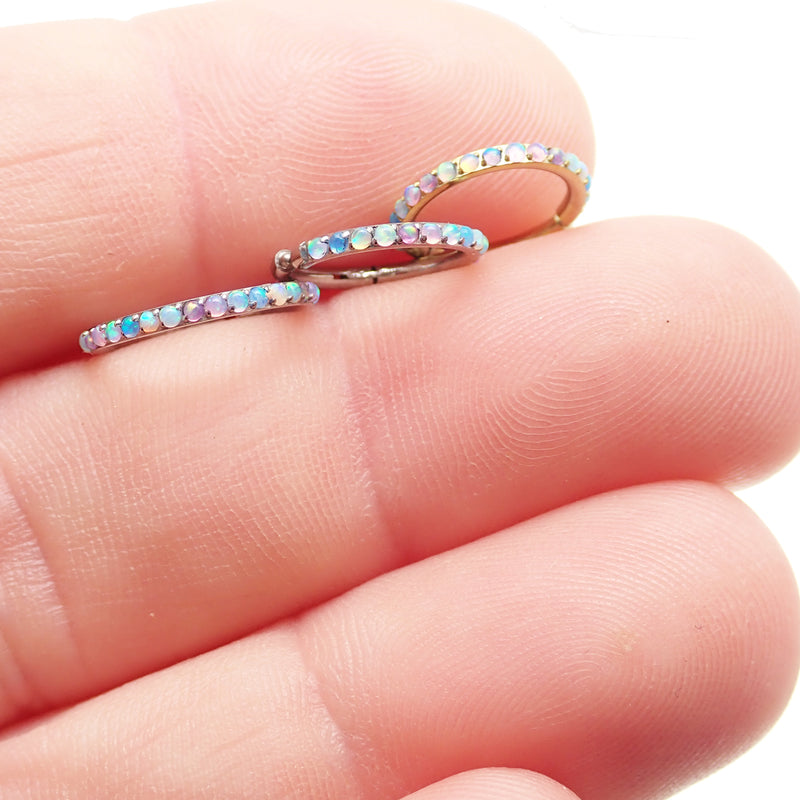 Pastel fire Opal Titanium Side Clicker 16g/18g