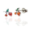 Titanium Cherry CZ Earrings