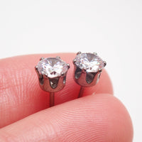 Implant Titanium 5mm Crown Earrings Pair 20g