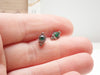 Titanium Green & Champagne CZ  Earrings