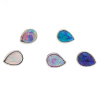 Internally Threaded Opal Bezel Teardrop 1.2mm