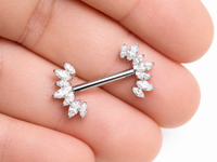 Threadless push fit titanium Nipple rings 12g/14g PAIR
